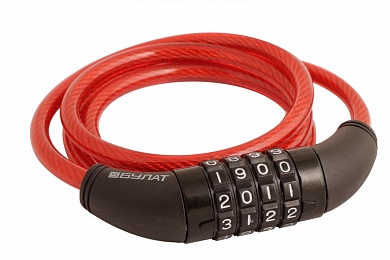 Замок трос БУЛАТ ВС 523 (8*1200 мм) кодовый